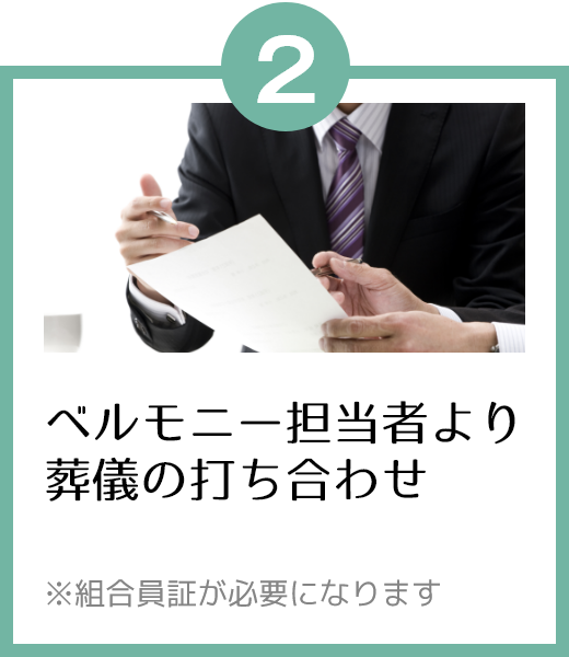 ベルモニー担当者より葬儀の打ち合わせ